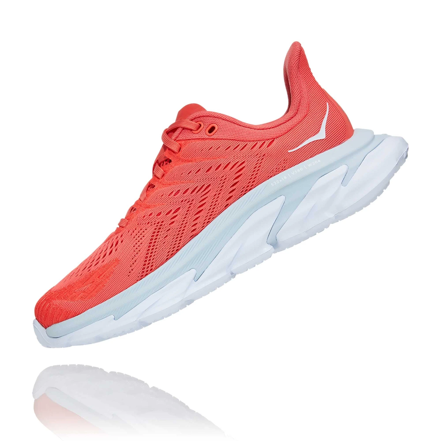 Hoka One One Hoka | Women's Clifton Edge Running Shoes - Hot Coral 7 Hoka One One Hoka | Women's Clifton Edge Running Shoes - Hot Coral - Image 5
