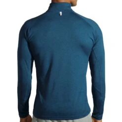Brooks | Men's Dash 1/2 Zip - Heather Indigo Rush -Cheap Sports Store 211298407 M Brooks Dash12zip back