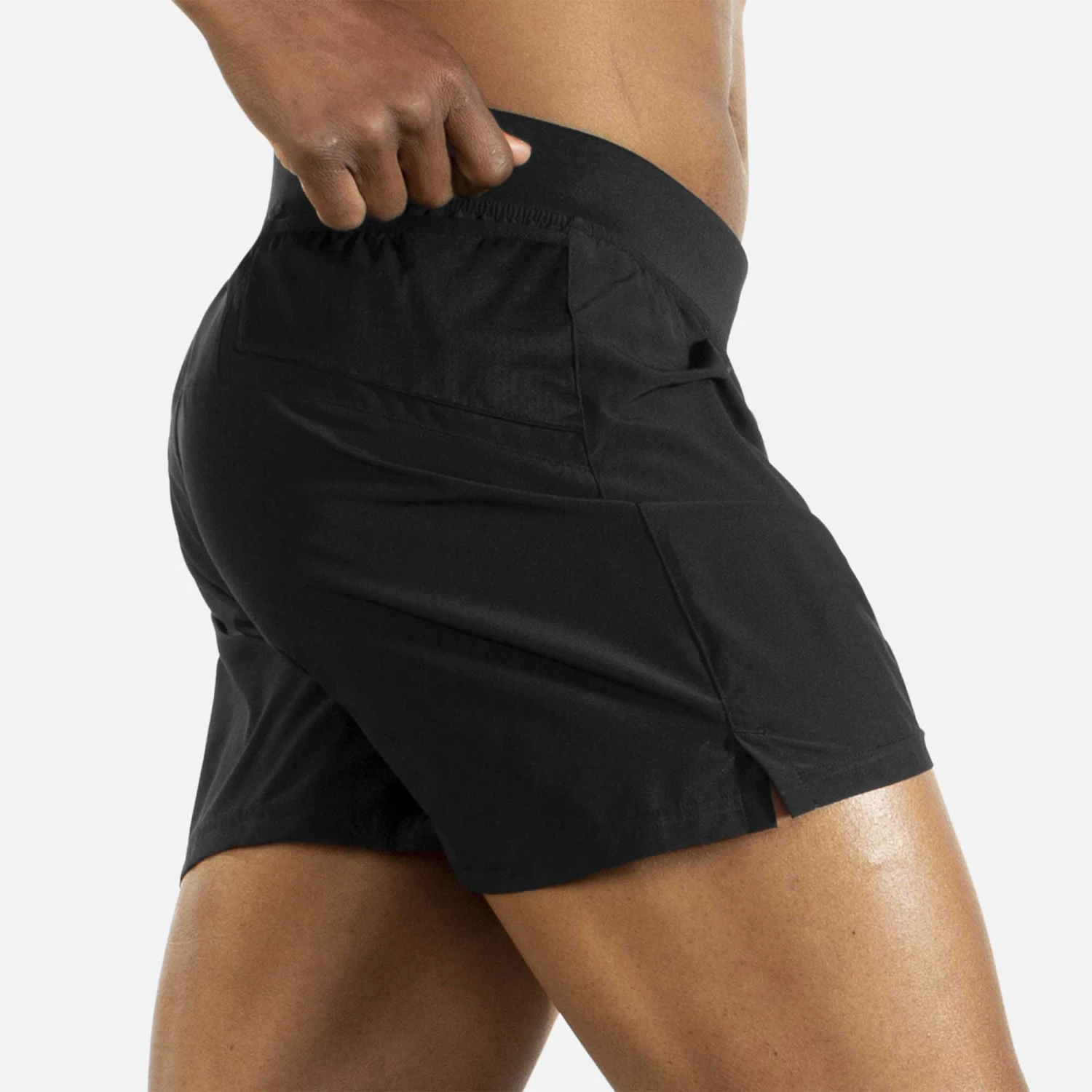 Brooks | Men's Sherpa 5" Short - Black 6 Brooks | Men's Sherpa 5" Short - Black - Image 4