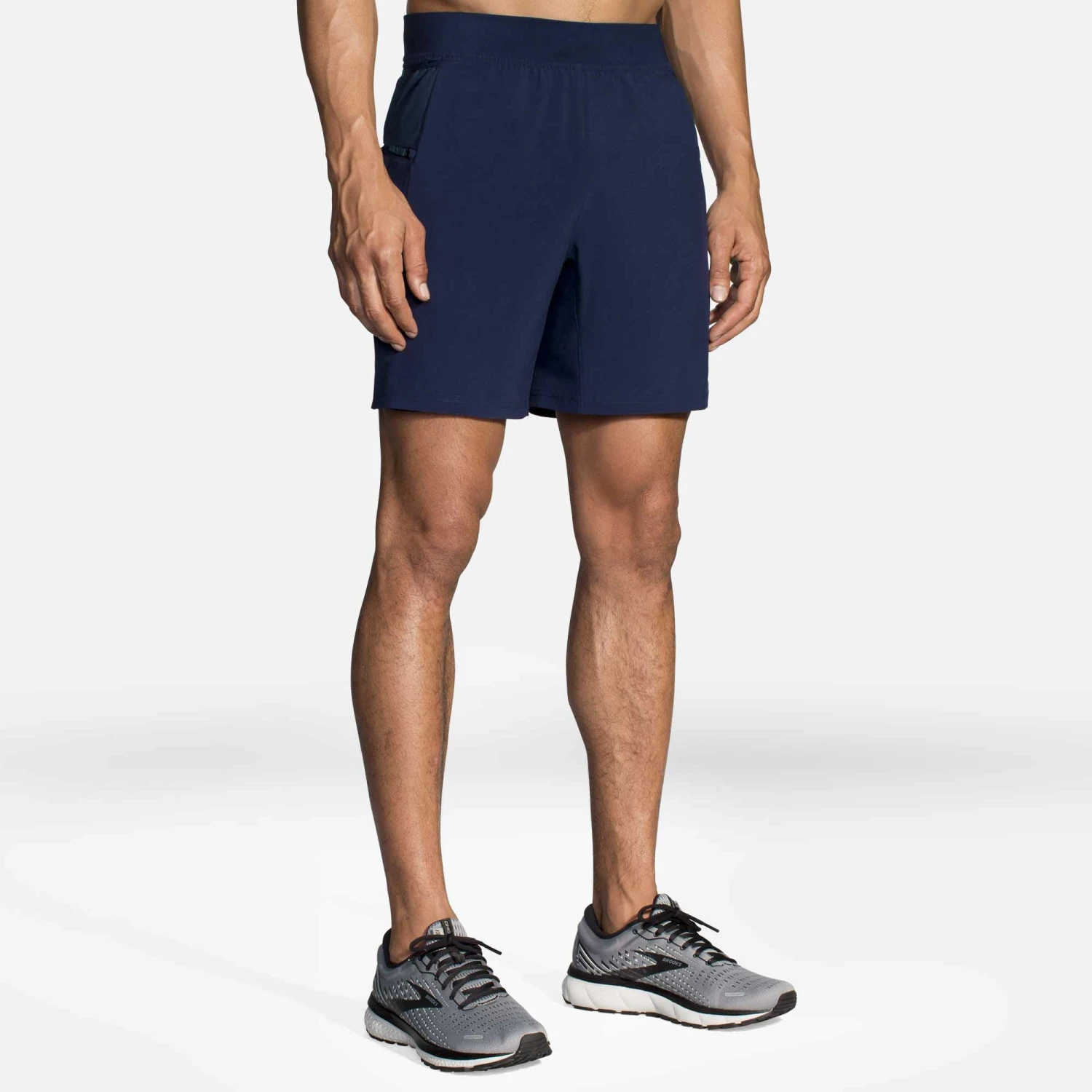 Brooks | Men's Sherpa 7" 2-in-1 Short - Navy 3 Brooks | Men's Sherpa 7" 2-in-1 Short - Navy