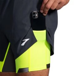 Brooks | Men's Run Visible 5" 2-in-1 Short -Cheap Sports Store 211405044 M Brooks RunVisible52 in 1Short sidepocket2