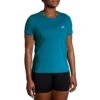 Brooks | Women's Distance Short Sleeve 2.0 - Heather Lagoon -Cheap Sports Store 221614463 W Brooks DistanceShortSleeve2.0 frontonbody