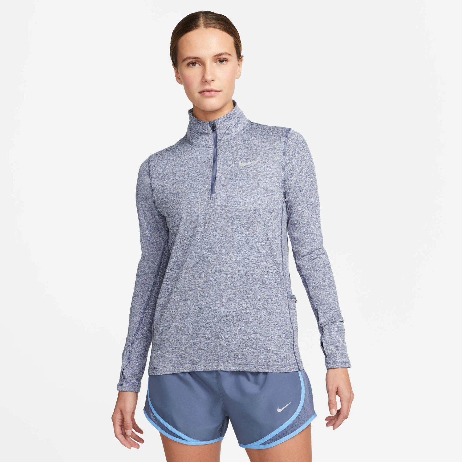 Nike | Women's Dri-FIT Element 1/2-Zip Running Top - Diffused Blue 3 Nike | Women's Dri-FIT Element 1/2-Zip Running Top - Diffused Blue