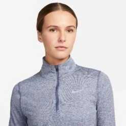 Nike | Women's Dri-FIT Element 1/2-Zip Running Top - Diffused Blue 8 Nike | Women's Dri-FIT Element 1/2-Zip Running Top - Diffused Blue -Cheap Sports Store CU3220 491 W Nike DFElementTopHZ neck