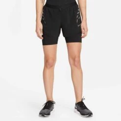 Nike | Women's DF Run DVN 2in1 Short -Cheap Sports Store DM7745 010 W Nike DFRunDVN2in1Short front