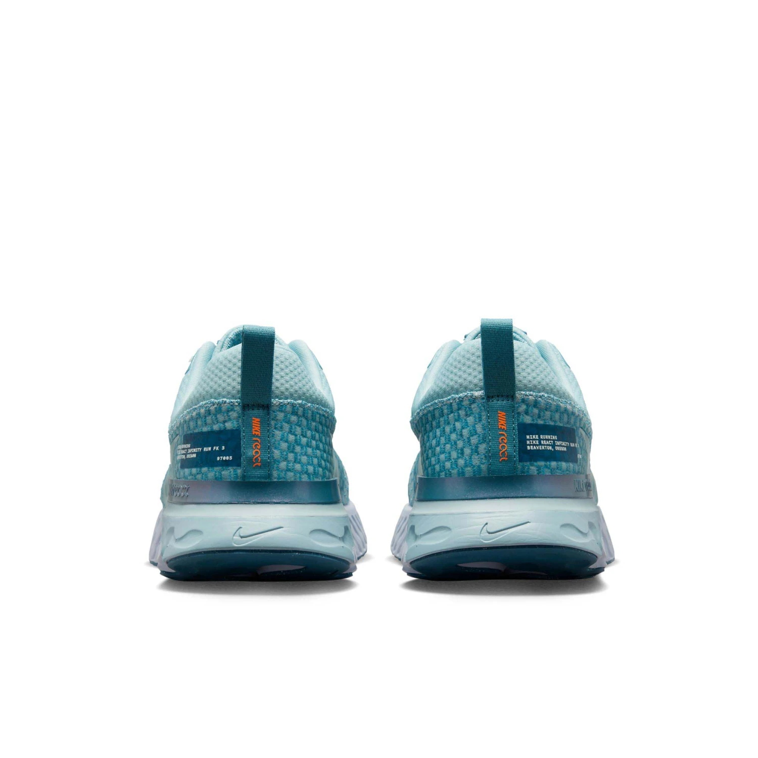 Nike | Men's React Infinity Run Flyknit 3 Running Shoes - Ocean Bliss 5 Nike | Men's React Infinity Run Flyknit 3 Running Shoes - Ocean Bliss - Image 3
