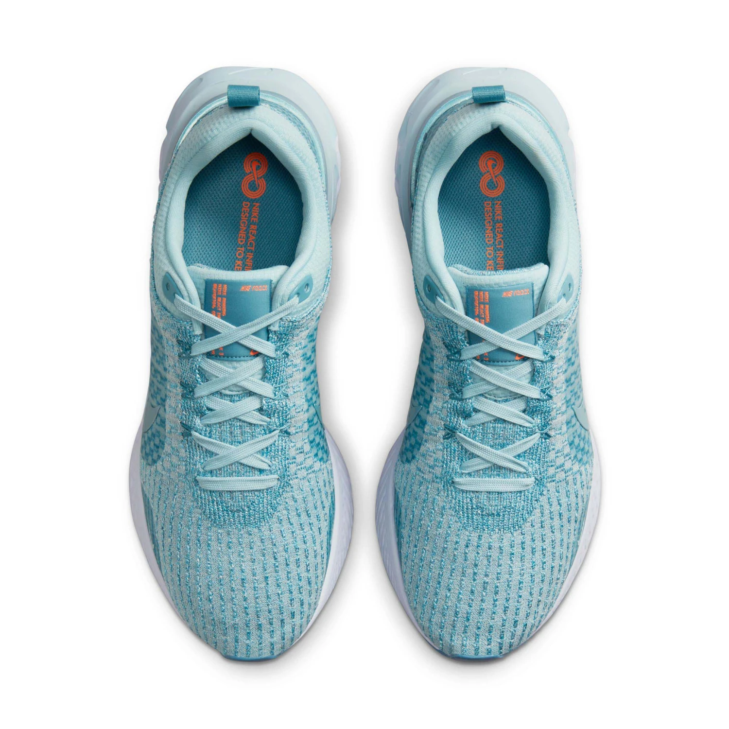 Nike | Men's React Infinity Run Flyknit 3 Running Shoes - Ocean Bliss 7 Nike | Men's React Infinity Run Flyknit 3 Running Shoes - Ocean Bliss - Image 5