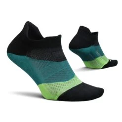 Feetures | Unisex Elite Light Cushion No Show Tab - Bust Out Black