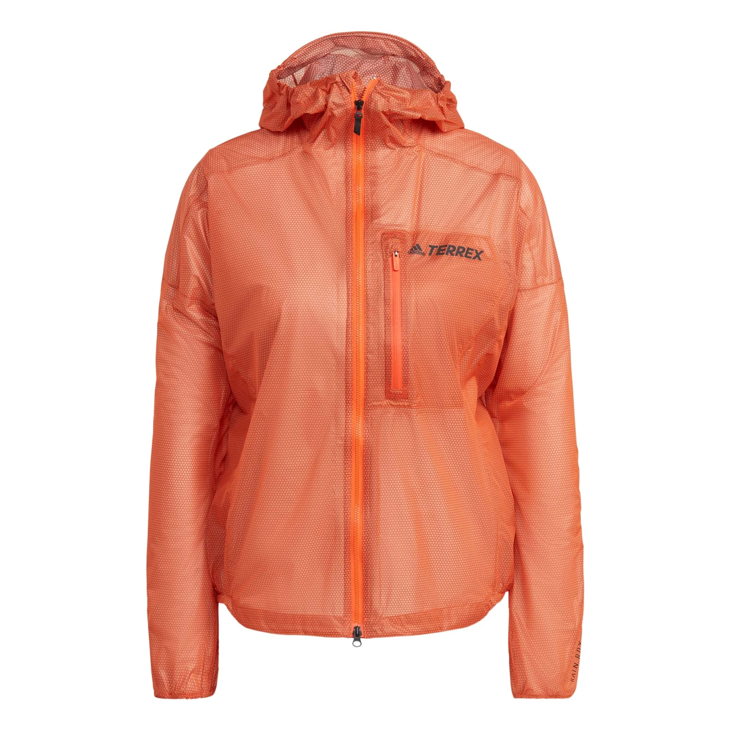Adidas | Women's Terrex Agravic 2.5L Rain.RDY Jacket - Semi Impact Orange 7 Adidas | Women's Terrex Agravic 2.5L Rain.RDY Jacket - Semi Impact Orange - Image 5