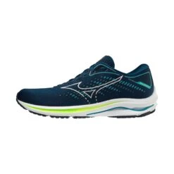 Mizuno | Men's Wave Rider 25 Running Shoes - Gibraltar Sea -Cheap Sports Store J1GC210302 M mizuno waverider25 left