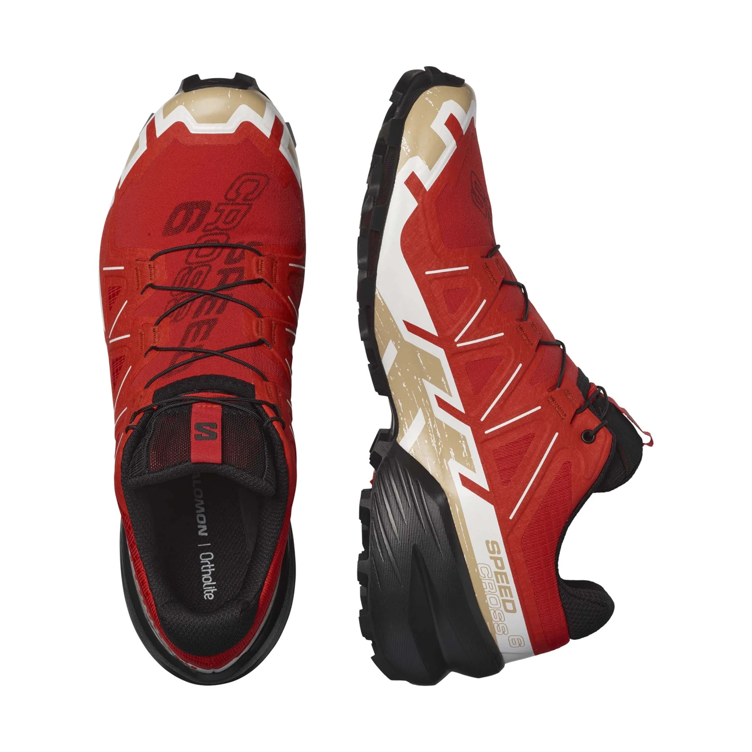 Salomon | Men's Speedcross 6 Running Shoes - Fiery Red 4 Salomon | Men's Speedcross 6 Running Shoes - Fiery Red - Image 2