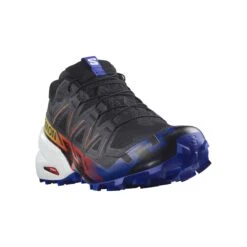 Salomon | Men's Speedcross 6 GTX Blue Fire Running Shoes - Black -Cheap Sports Store L47202300 M Salomon Speedcross6GTXBlueFire frontside