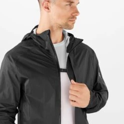 Salomon | Men's Bonatti Waterproof Jacket - Deep Black -Cheap Sports Store LC1873900 M Salomon BonattiWPJacket detail