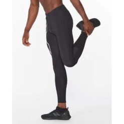 2XU | Men's Aero Vent Compression Tights -Cheap Sports Store MA6529bBLKSRF M 2xu aeroventcomptight modelside