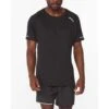2XU | Men's Aero Tee - Black -Cheap Sports Store MR6557ablksrf M aerotee modelfront