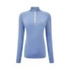 Ronhill | Women's Life Practice 1/2 Zip Tee - Lake Blue -Cheap Sports Store RH 006486RH 00967 W Ronhill LifePractice12ZipTee front
