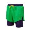 Ronhill | Men's Tech Distance Twin Short - Bright Green -Cheap Sports Store RH 006596RH 00975 M Ronhill TechDistanceTwinShort front