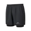 Ronhill | Men's Core Twin Short - Black -Cheap Sports Store RH 006637RH 00681 M Ronhill CoreTwinShort front