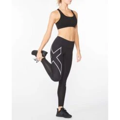 2XU | Women's Aero Vent Mid-Rise Compression Tights -Cheap Sports Store WA6519bBLKSRF F 2xu aeroventmrcomptights modelstretch