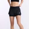 2XU | Women's Aero 2-in1 4 Inch Short -Cheap Sports Store WR6861bBLK SRF W 2XU Aero2 in14InchShort frontonbody2